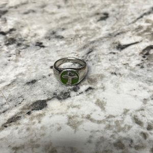 Silver Mushroom Ring Size 6